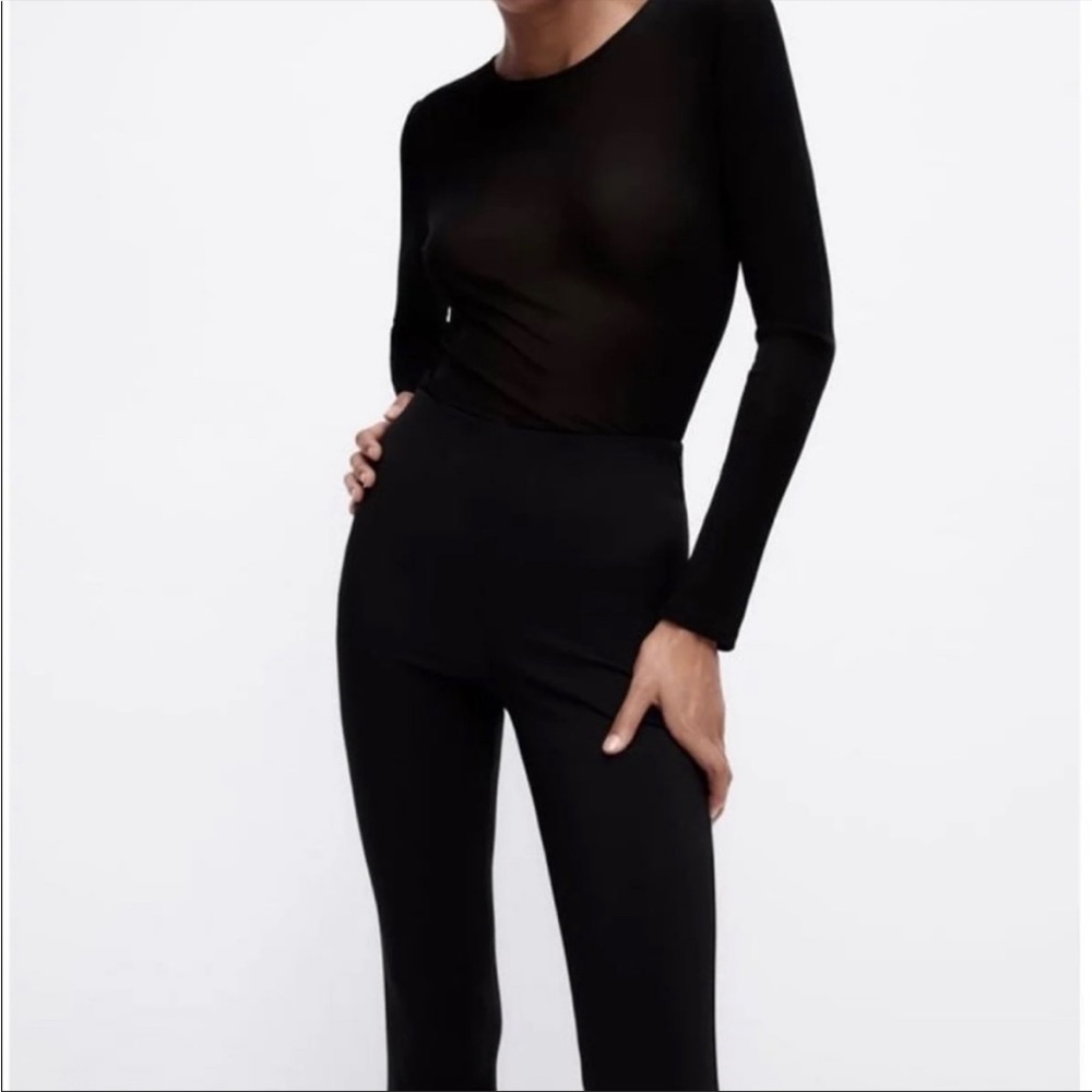 Zara Black High-Waist Leggings